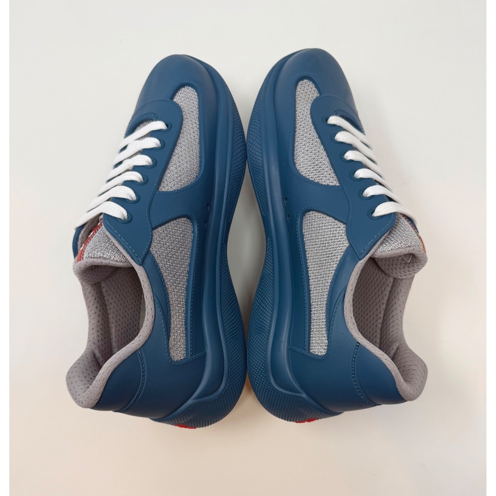 Prada Americas Cup Rubber Sneaker Lagoon Blue Size 8 US 7 Prada - Picture 4 of 13